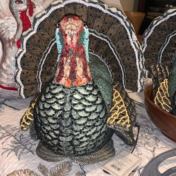 JOHN DERIAN TURKEY EMBELLISHED PILLOW from TARGET NWT - Picture 3 of 5